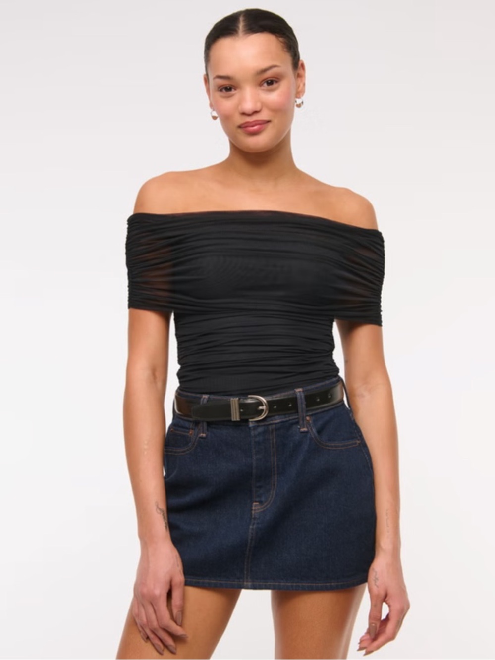 Abercrombie Mesh Foldover Bodysuit